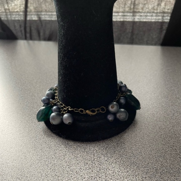 Blue Beaded Dangle Bracelet - Picture 3 of 7